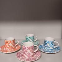 Quattto tazzine caffè Bialetti Sunset Infinity 