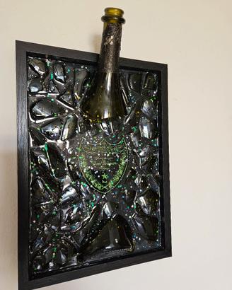 quadro Painting dom perignon green epoxy resin