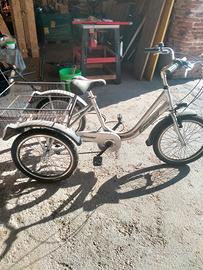 bicicletta triciclo con carrello 