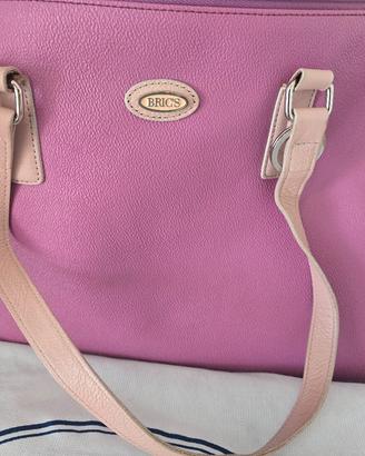Borsa a Spalla in pelle Bric's rosa orchidea