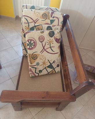divano in legno 2 posti 