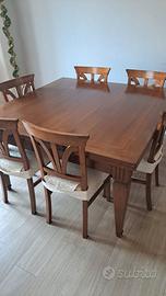 Tavolo Legno Castellan 140x140 allungabile