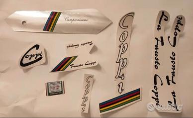 kit adesivi " la fausto coppi" bici vintage '80 