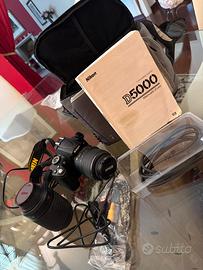Nikon D5000 + doppio obiettivo, usata pochissimo