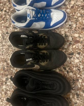 3 paia di scarpe nike 44.5 e 45