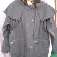 giaccone nero cotone cerato LENNARDS con fodera