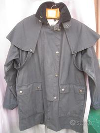 giaccone nero cotone cerato LENNARDS con fodera