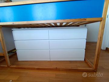 cassettiera malm ikea 6 cassetti come nuova