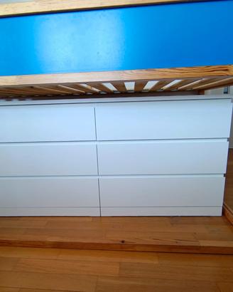 cassettiera malm ikea 6 cassetti come nuova