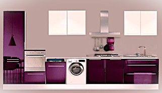 Cucina componibile GiCinque viola- melanzana