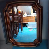 Specchio cornice legno scuro