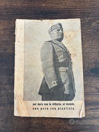 Canzoniere del soldato epoca fascista vintage