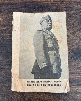 Canzoniere del soldato epoca fascista vintage