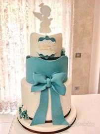 TORTA FINTA SCENOGRAFICA COMUNIONE