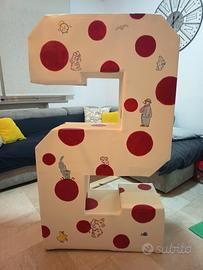  numero 2 per compleanno 