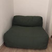 Divano pouf verde scuro