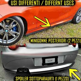 FIAT GRANDE PUNTO EVO LIP SPOILER PARAURTI ANTERIORE SPORT NERO