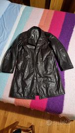 Impermeabile lungo trench vera pelle taglia 50