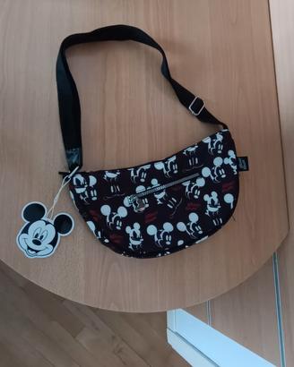 Borsa Mikey mouse a mezzaluna cinghia allungabile
