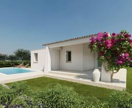 Villa singola con piscina e giardino vicino al mar