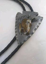 BOLO TIE ANNI 90/CAVALLO/CRAVATTA