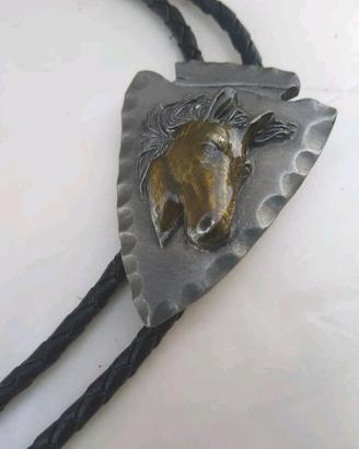 BOLO TIE ANNI 90/CAVALLO/CRAVATTA
