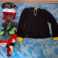 kit sci bambino 12 anni con casco ed occhiali