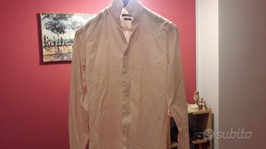 Camicia bianca coste trasversali altorilievo Tg M