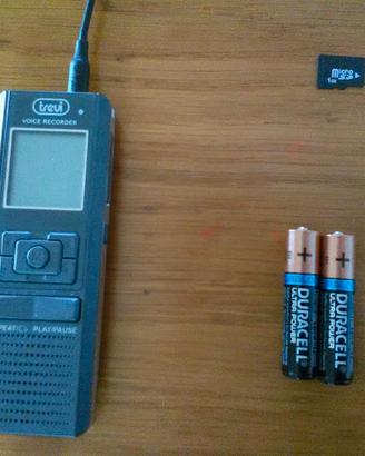 Registratore audio portatile (pile incluse)