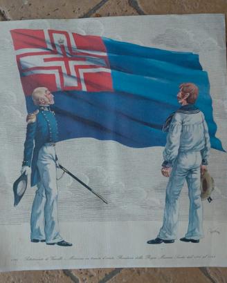 Regia Marina Sarda 1814 1848 Bandiera Sottotenente