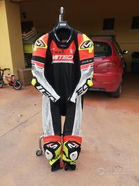 tuta moto 54 mtech canguro intera in pelle