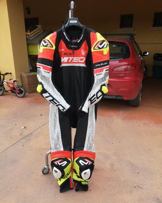 tuta moto 54 mtech canguro intera in pelle