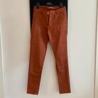 Pantaloni donna marrone bruciato taglia S