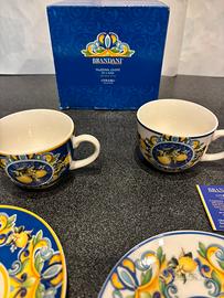 Set 2 tazzine + 2 piattini Brandani nuovi