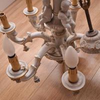 CAPODIMONTE Lampadario vintage  porcellana anni 60