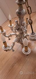 CAPODIMONTE Lampadario vintage  porcellana anni 60