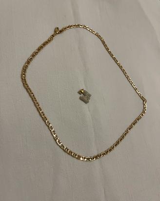 Oro 375% collana splendida