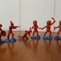 Lotto 6 Soldatini Indiani Vintage anni 70 - 1:32