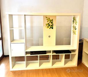 Mobile soggiorno porta TV con mensole – 150x185 cm