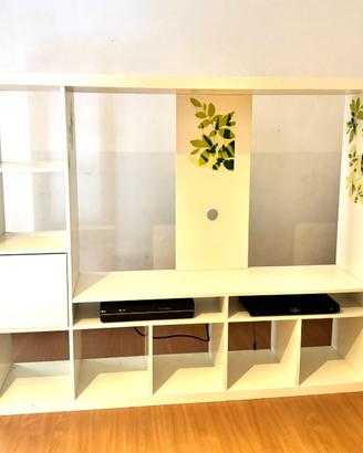 Mobile soggiorno porta TV con mensole – 150x185 cm