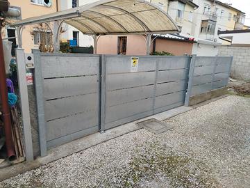 Cancello carraio e pedonale in ferro zincato 