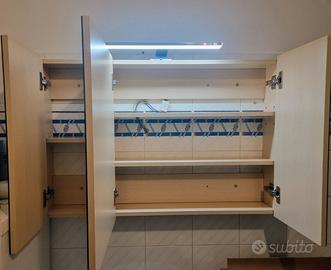Specchio bagno contenitore con luce led