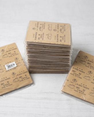 Lotto 20 Pezzi Carta Vetrata / Abrasiva Legno