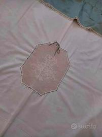 Tenda in misto lino con inserti all'uncinetto (fi