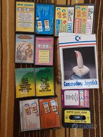 Lotto cassette videogiochi Commodore 64 + Joystick