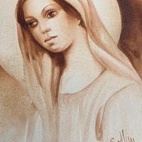 Quadro dipinto ad olio Madonna Madonnina