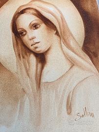 Quadro dipinto ad olio Madonna Madonnina