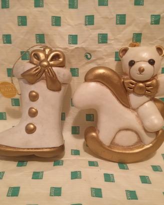 addobbo stivale / teddy su cavallo natale thun 