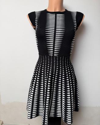 Abito vestito elegante nero e bianco Zara Woman S