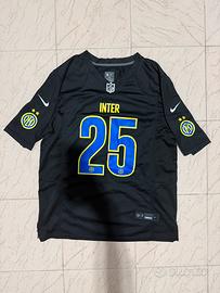 Nike Inter Black NFL Jersey nera Soccer x NFL tg M